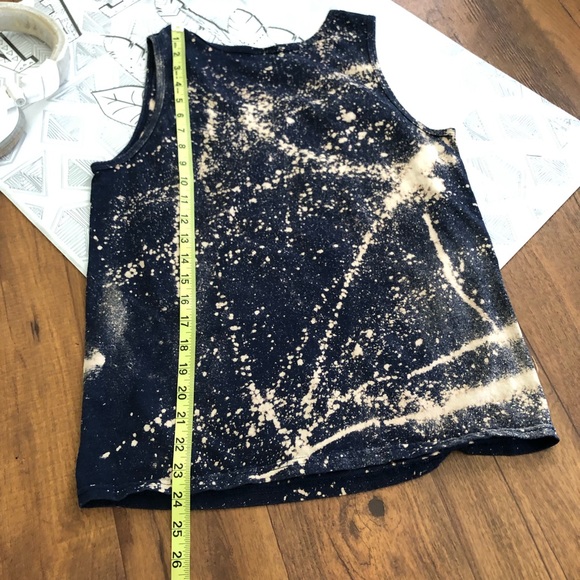 R U ROLLING Galaxy Tie-Dye Distressed Muscle Tank - Picture 2 of 5
